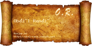 Obál René névjegykártya